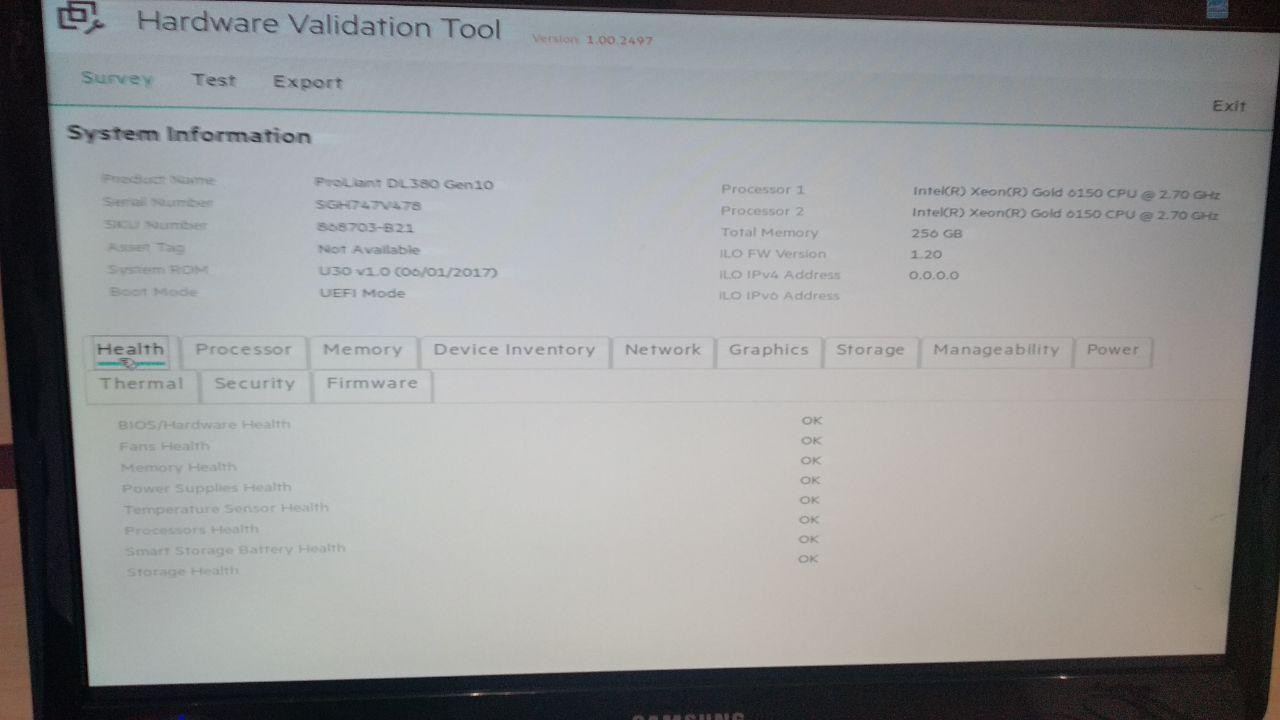 HPE Gen10 series components test