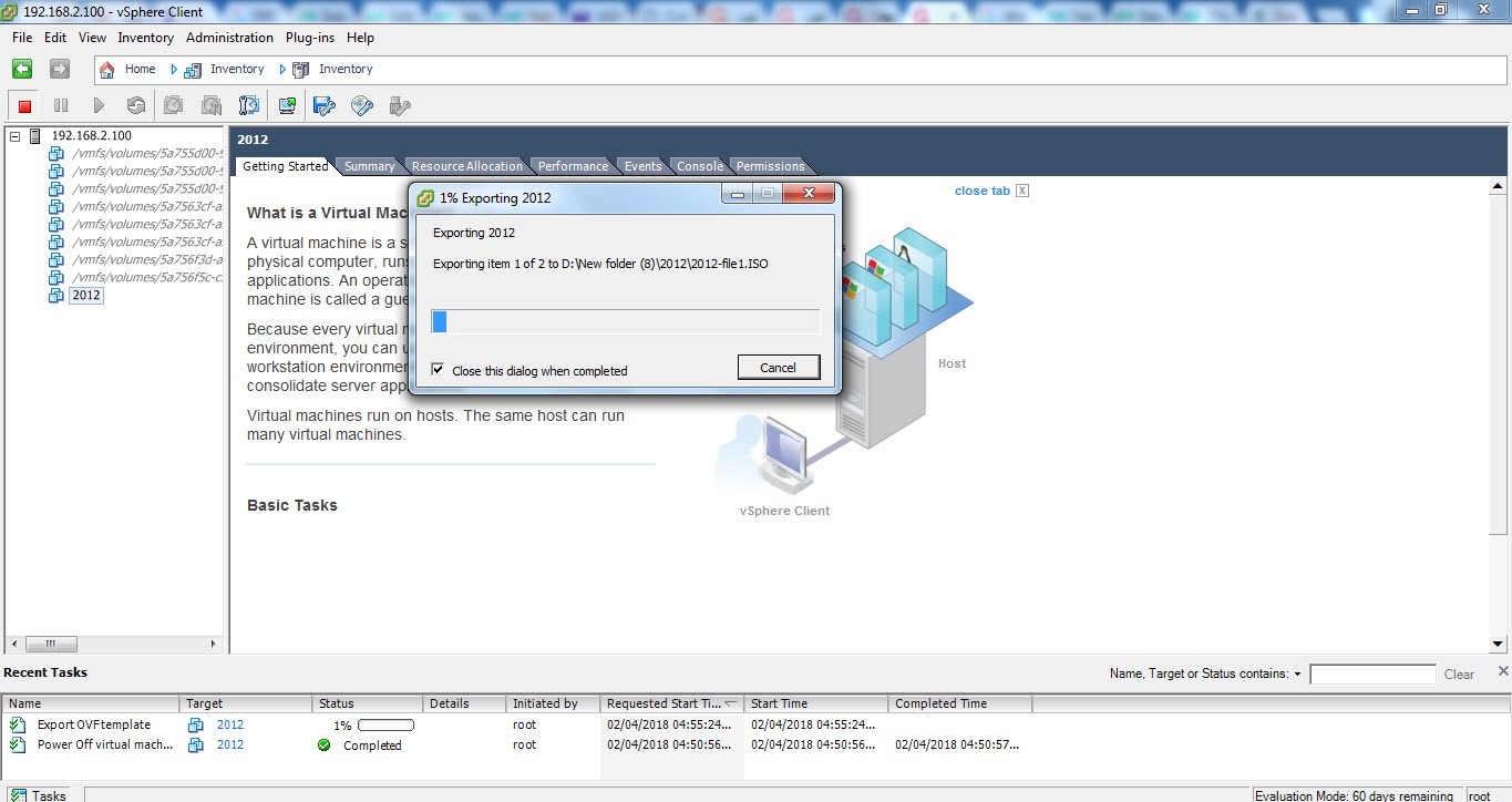 convert vm to ovf part 3