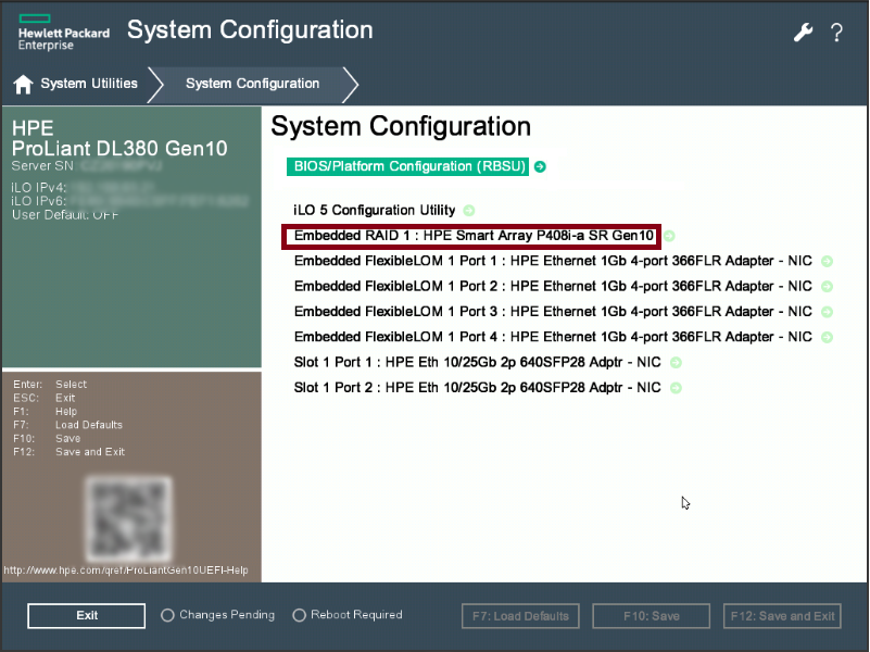 system configuration