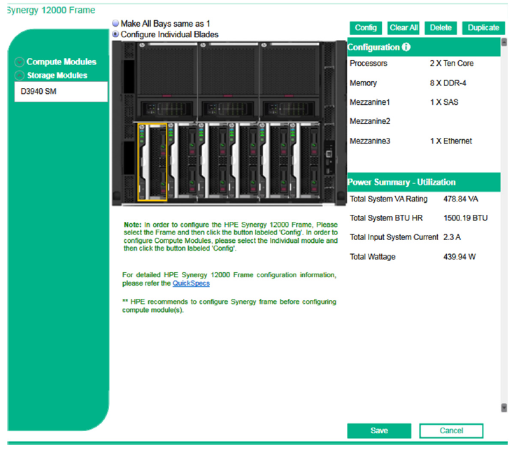 معرفی نرم افزار HPE Synergy Planning tool