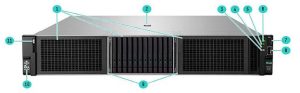 سرور HPE ProLiant DL380 Gen11 نمای جلو - شاسی 12EDSFF